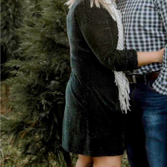 A New Day dress dark Green Velvet. comfy & soft! Perfect for our family photos. - Picture 2 of 3